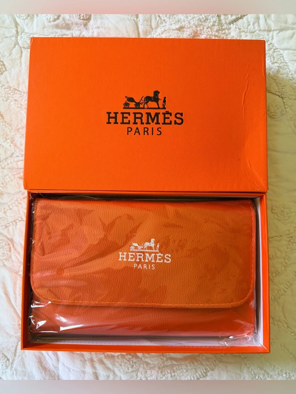 Fashion Hermes Set of 12 Makeup Brushes NEW in Box w Protective Netting/Plastic